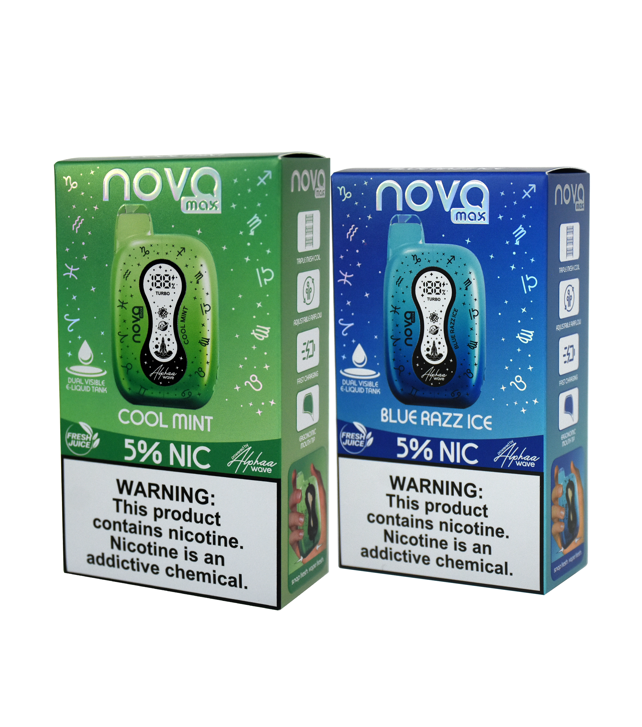 NOVA MAX 一次性电子烟包装盒
