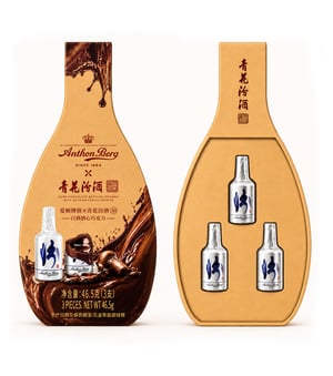 爱顿博格-青花汾酒30酒心巧克力-3支装 爱顿博格-青花汾酒30酒心巧克力-3支装
